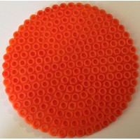 Orange Circle Design Bead Craft
