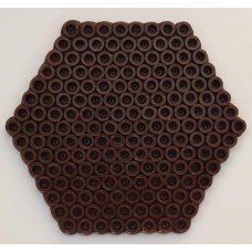 Brown Hexagon Design Bead Craft