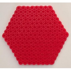 Red Hexagon Design Bead Craft