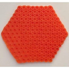 Orange Hexagon Design Bead Craft