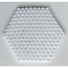 White Hexagon Design Bead Craft