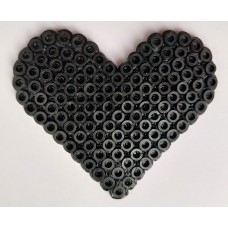 Black Heart Design Bead Craft