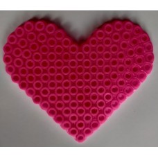 Pink Heart Design Bead Craft