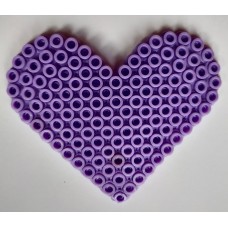 Lavender Heart Design Bead Craft