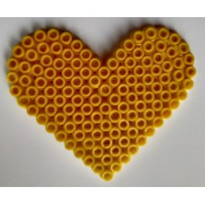 Yellow Heart Design Bead Craft